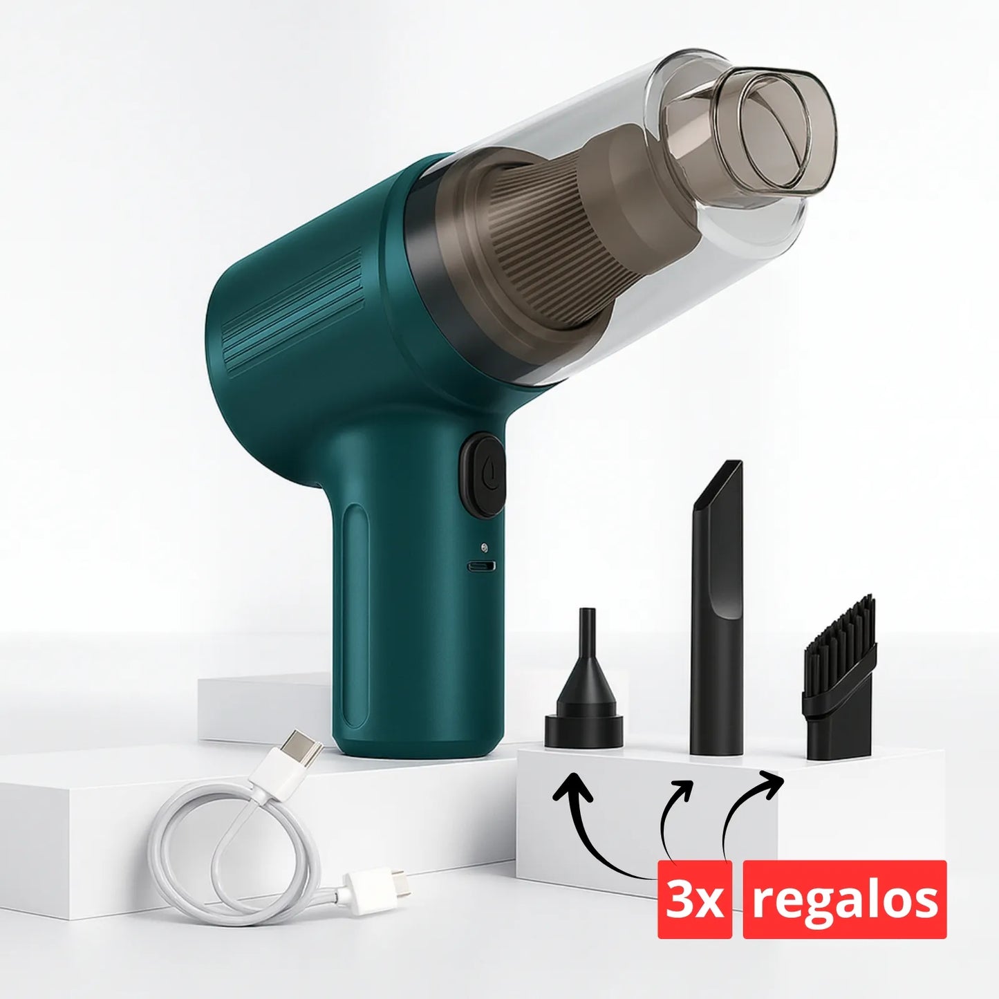 AutoVac Pro 9000 - Aspiradora Inalámbrica 2en1 | Coche & Casa