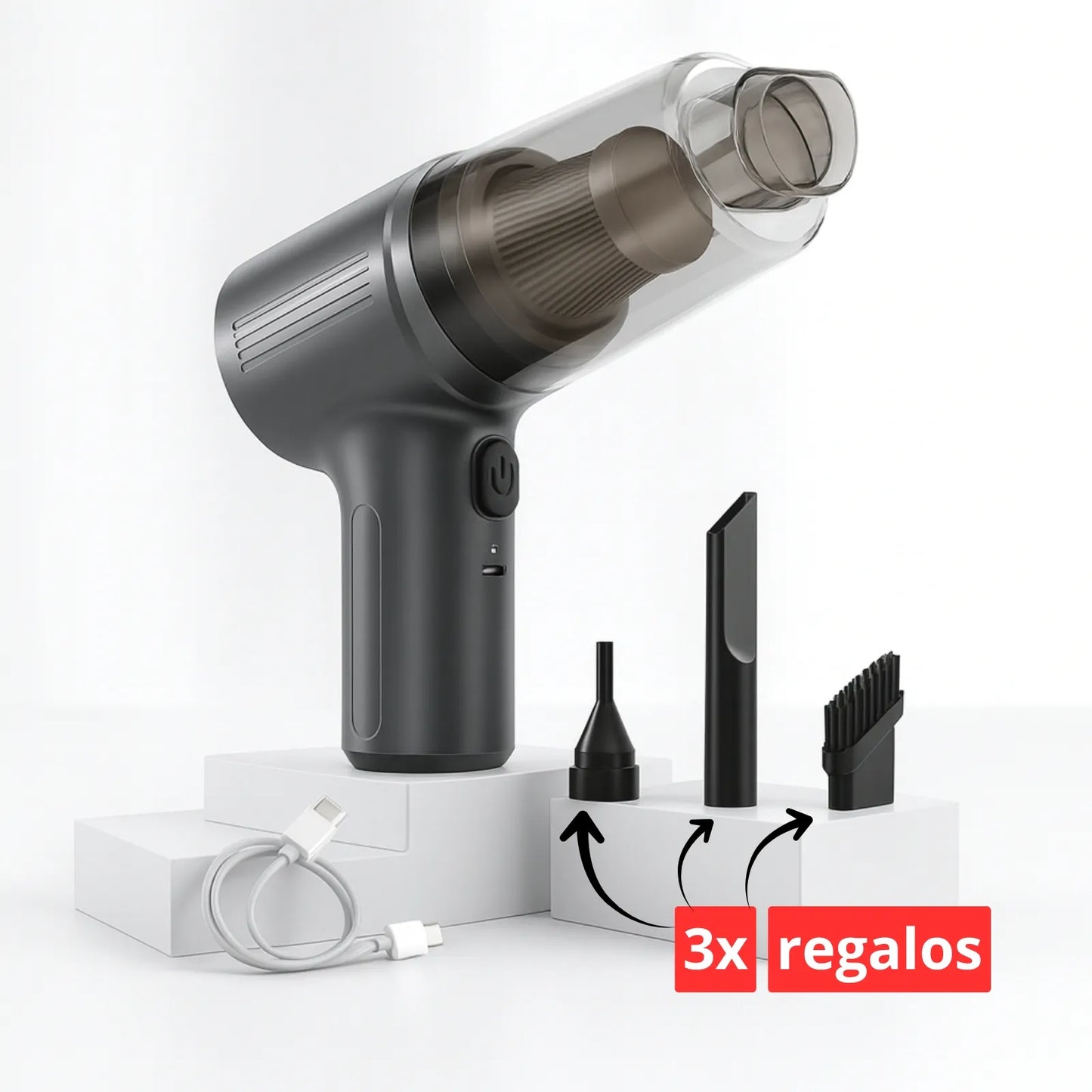 AutoVac Pro 9000 - Aspiradora Inalámbrica 2en1 | Coche & Casa