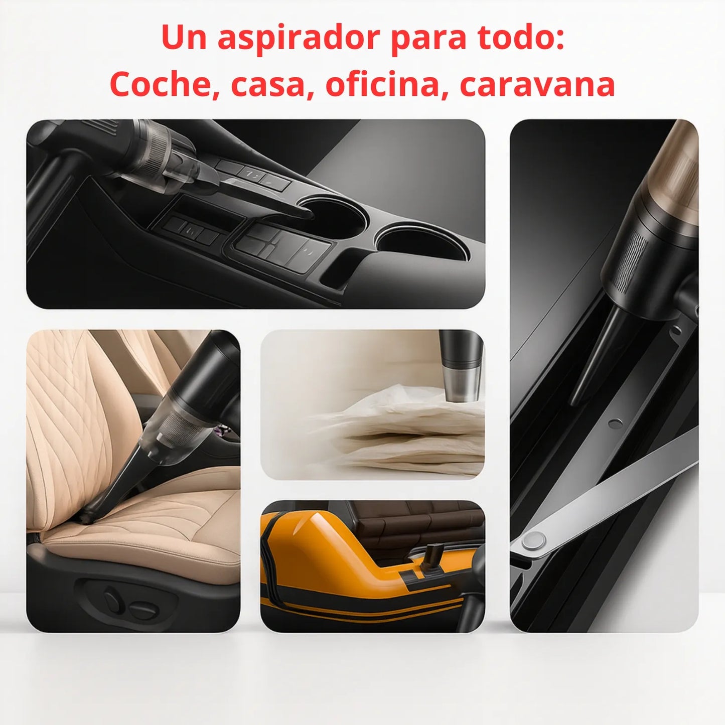 AutoVac Pro 9000 - Aspiradora Inalámbrica 2en1 | Coche & Casa